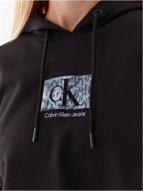 printed box cropped hoodie CALVIN KLEIN JEANS | J20J221332BEH